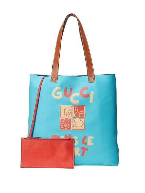 'Gucci Dans Le Vert' print large tote bag 